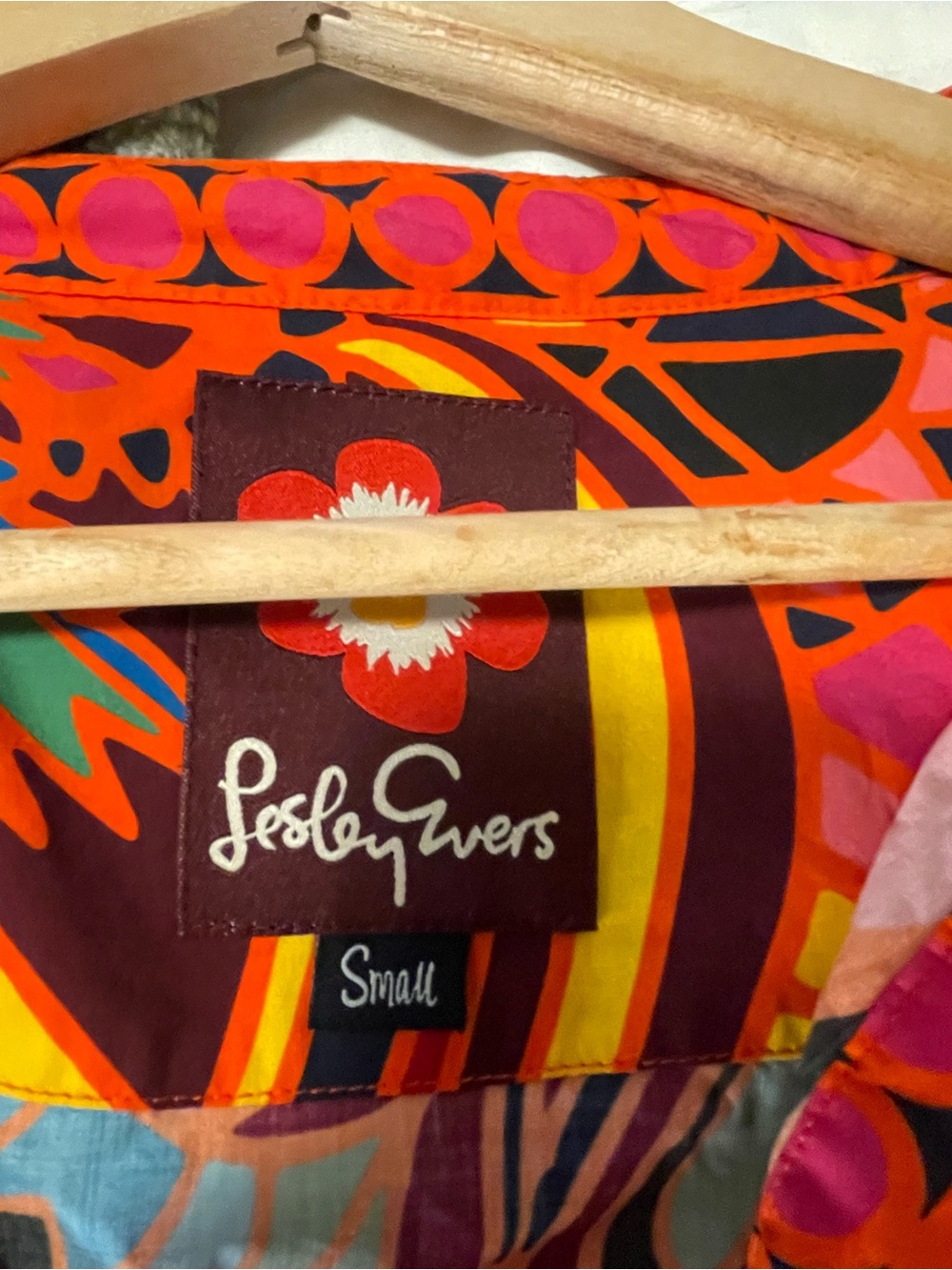Bold Abstract Print Maxi Dress in Orange & Pink - Picture 9 of 10